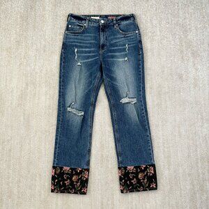 Anthropologie Pilcro The Vintage Straight Distressed Blue Jeans 28